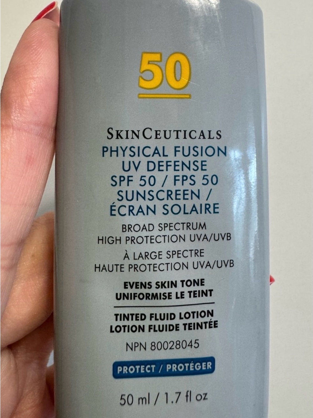 SkinCeuticals Tinted Sunscreen Bottle 50 SPF face tinted cream